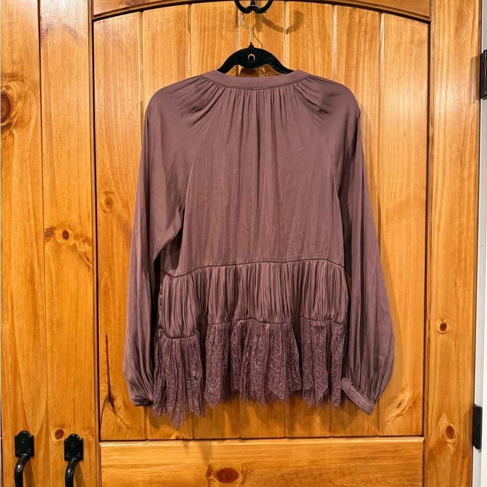 Current Air Satin Top - Dusty Rose - Picture 3 of 3